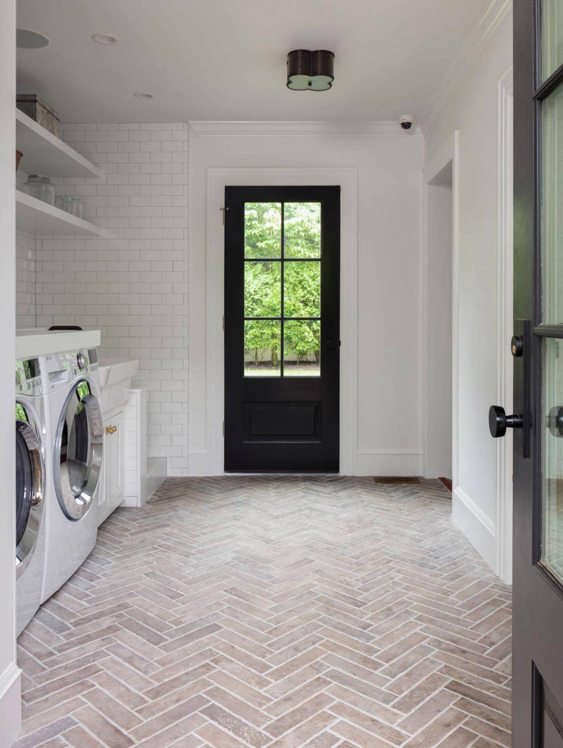 Herringbone Brick Floor Tile