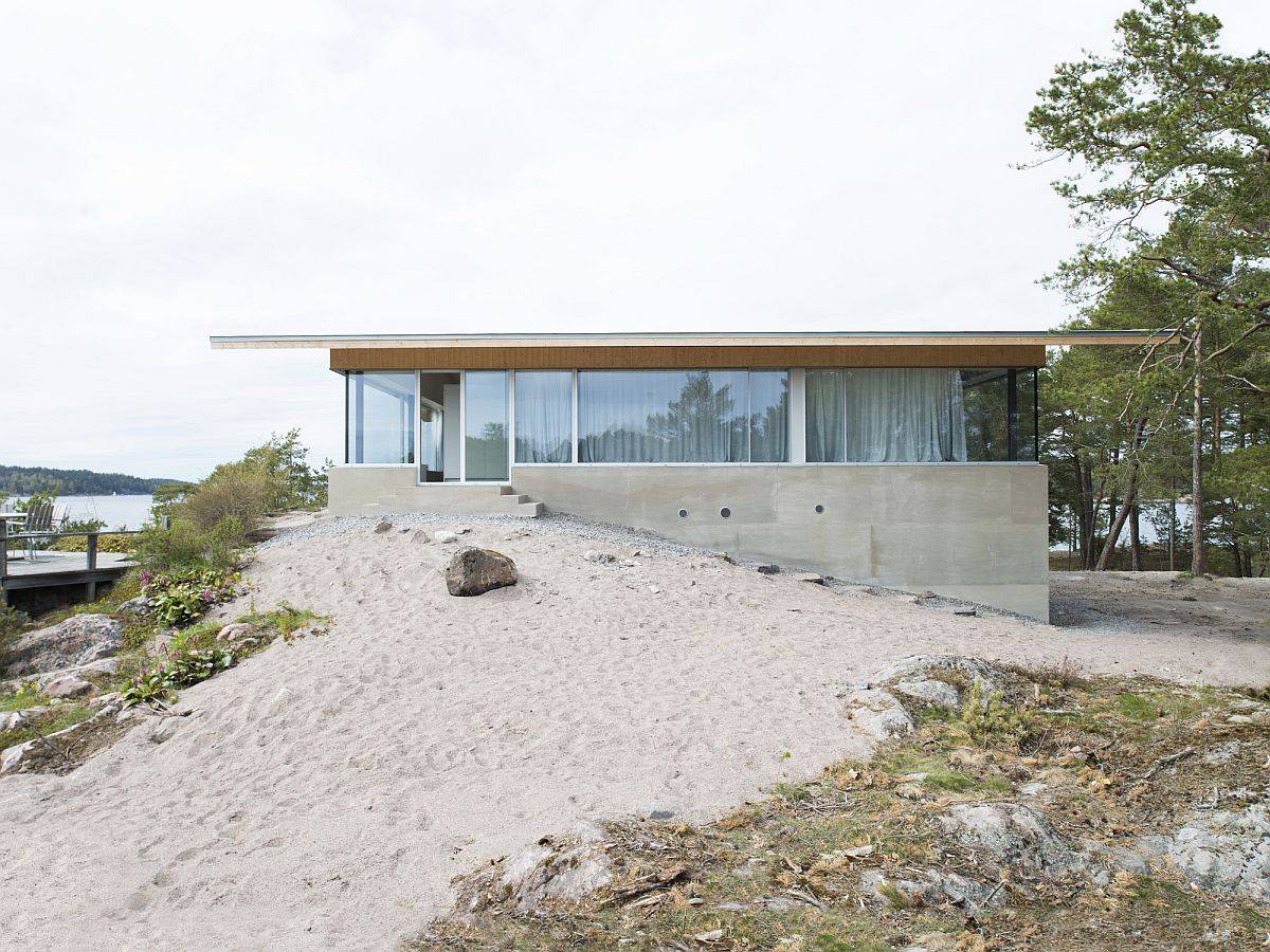 Contemporary Luxury: Private Island Home in Concrete, Wood and Glass