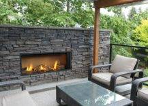 Outdoor Stone Fireplace