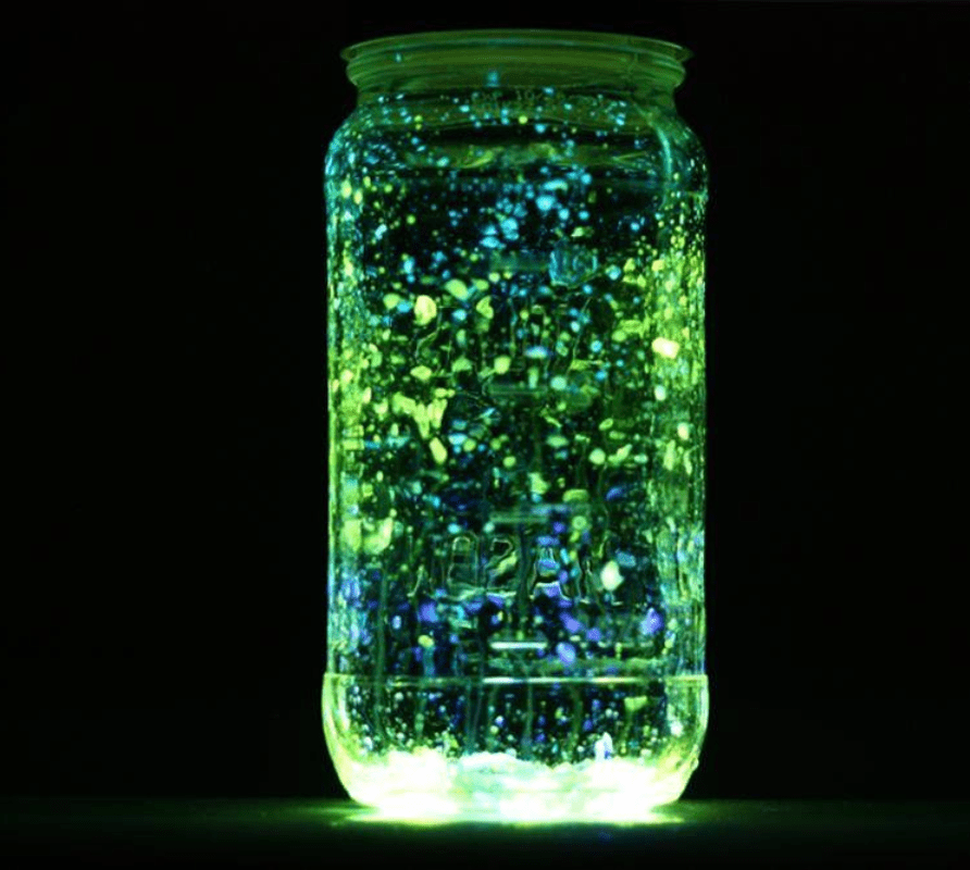 glow stick mason jar lantern