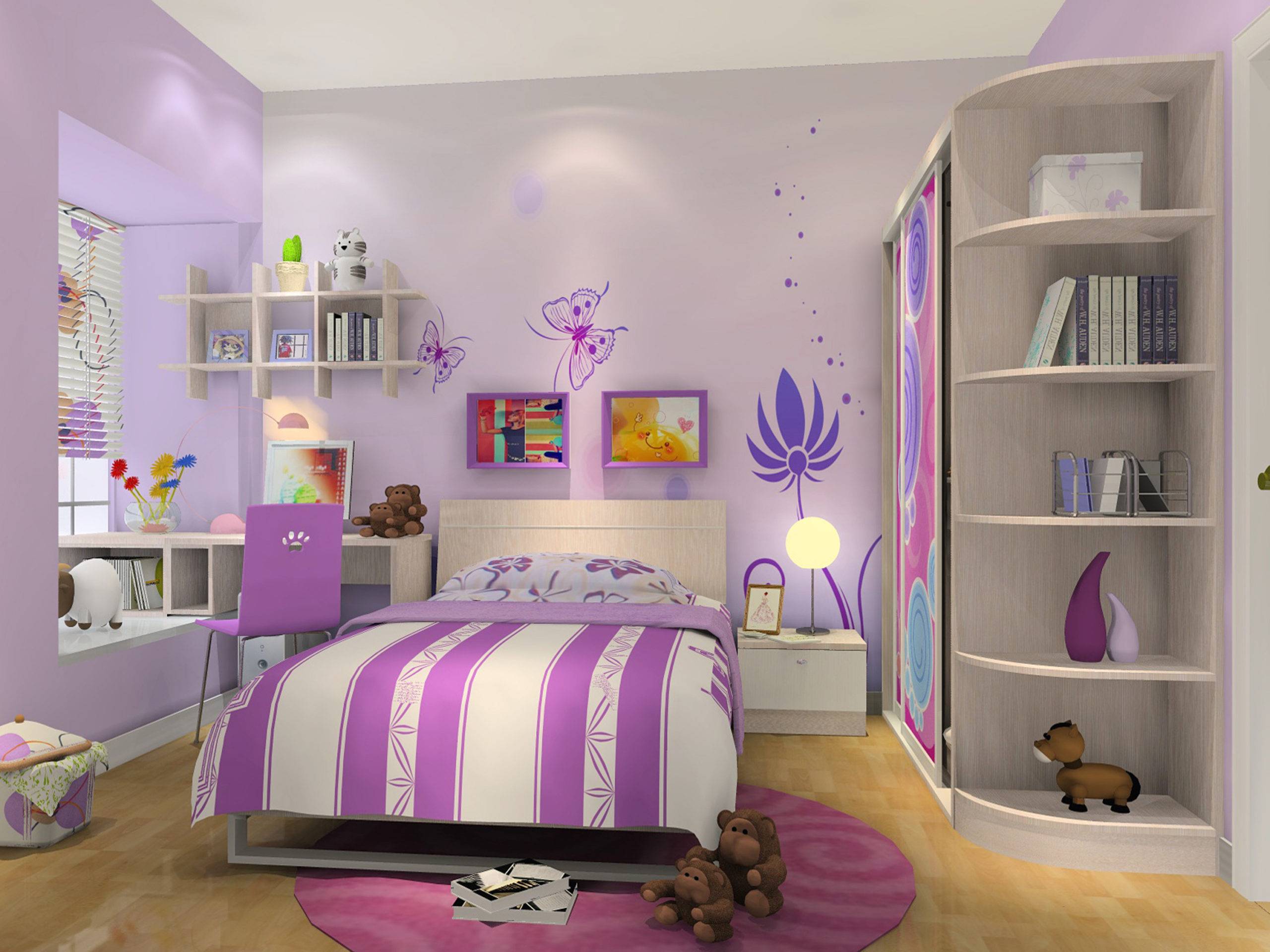 Purple Themed Bedroom