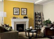 Yellow accent wall