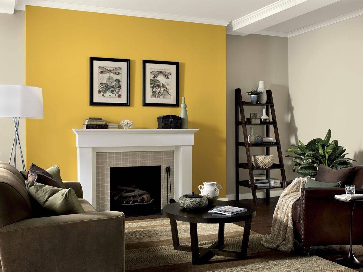 Yellow accent wall