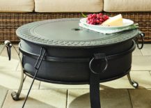 convertible fire pit with tabletop cover