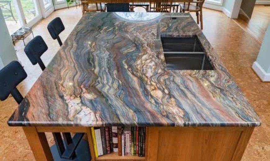 riverbed multicolor granite countertop