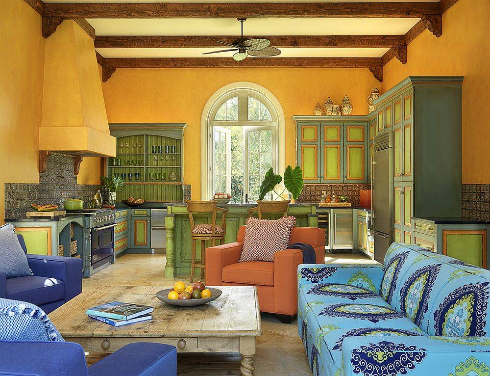 Eye-catching-and-beautiful-kitchen-in-yellow-and-green-with-Mediterranean-is-an-absolute-show-stopper-77690