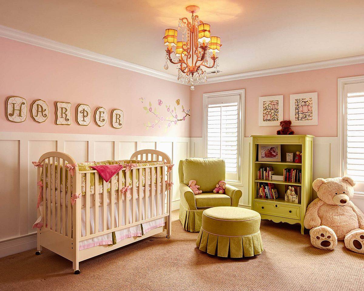 Green and pink is a fabulous combination for the kids' room and nursery