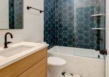 Two-different-colored-hexagonal-styles-adorn-both-the-walls-and-the-floor-of-this-contemporary-bathroom-43154-217x155