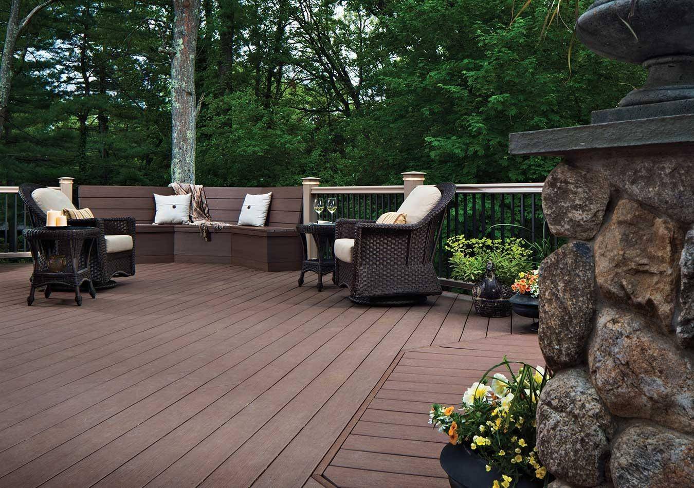 Picture of beautiful backyard decks and patio