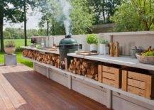 outdoor grilling area
