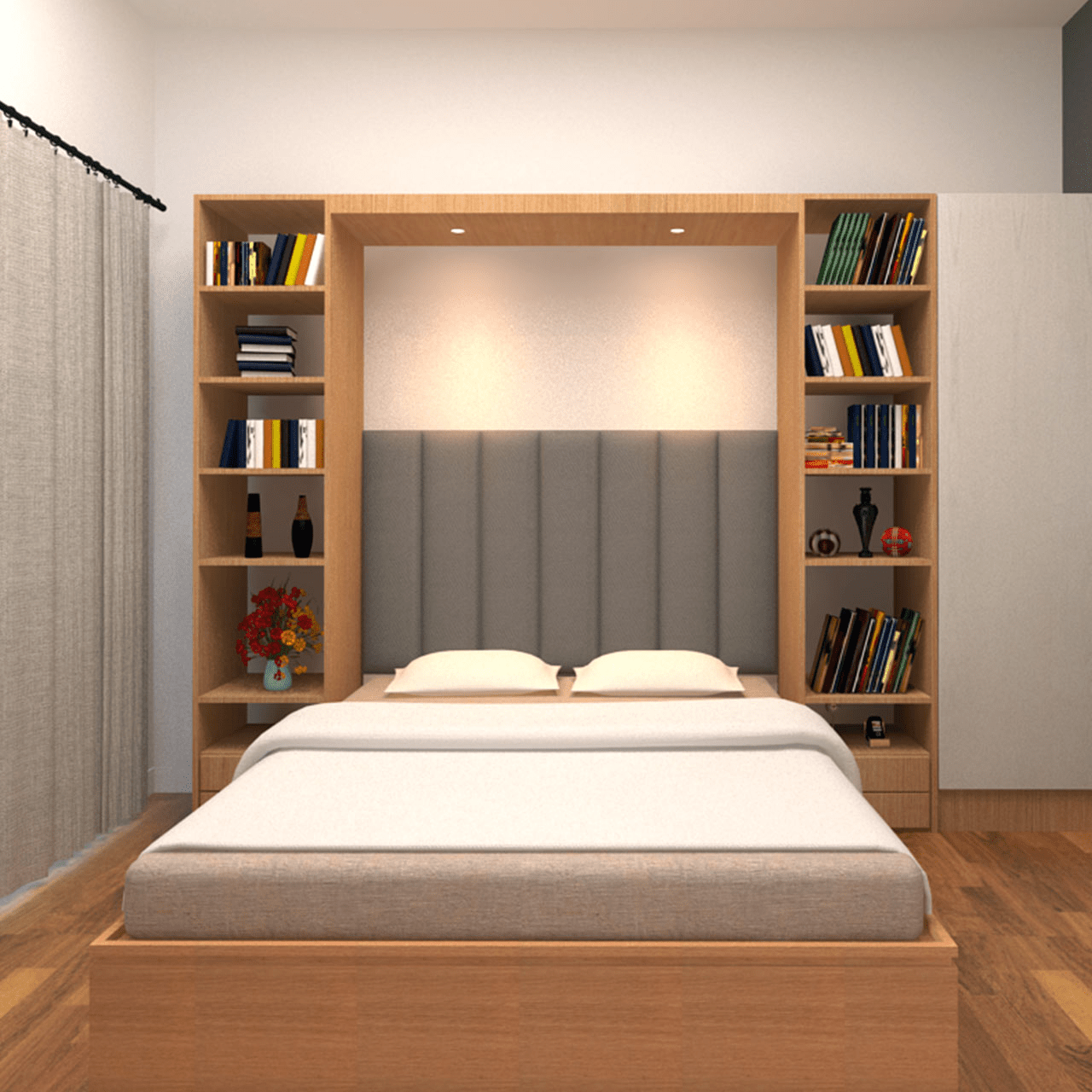 Ide headboard kamar tidur yang unik