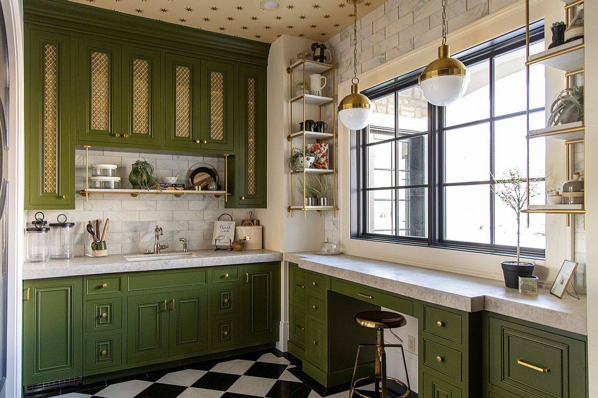 Classic-white-and-green-kitchen-with-warm-yellow-ceiling-is-perfect-for-fall-the-holidays-and-beyond-96266