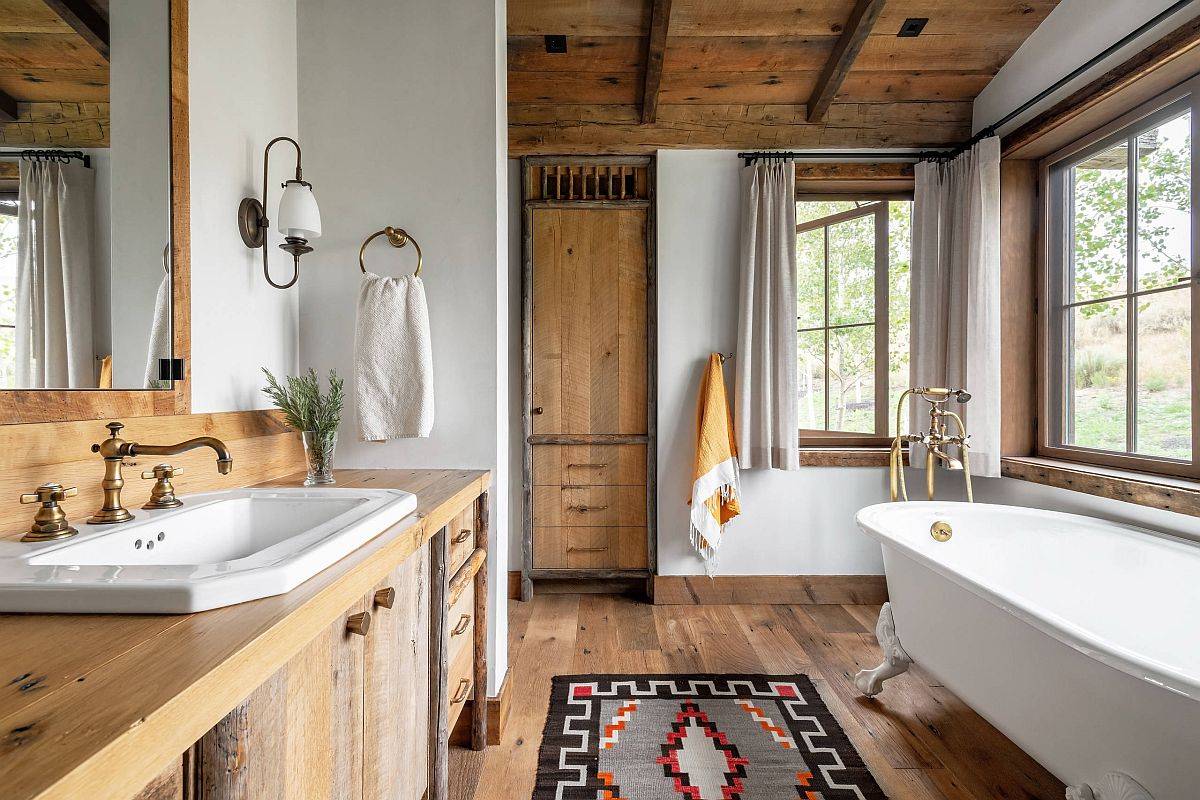 Relaxing and cozy bathroom that feels just perfect for the colder months ahead