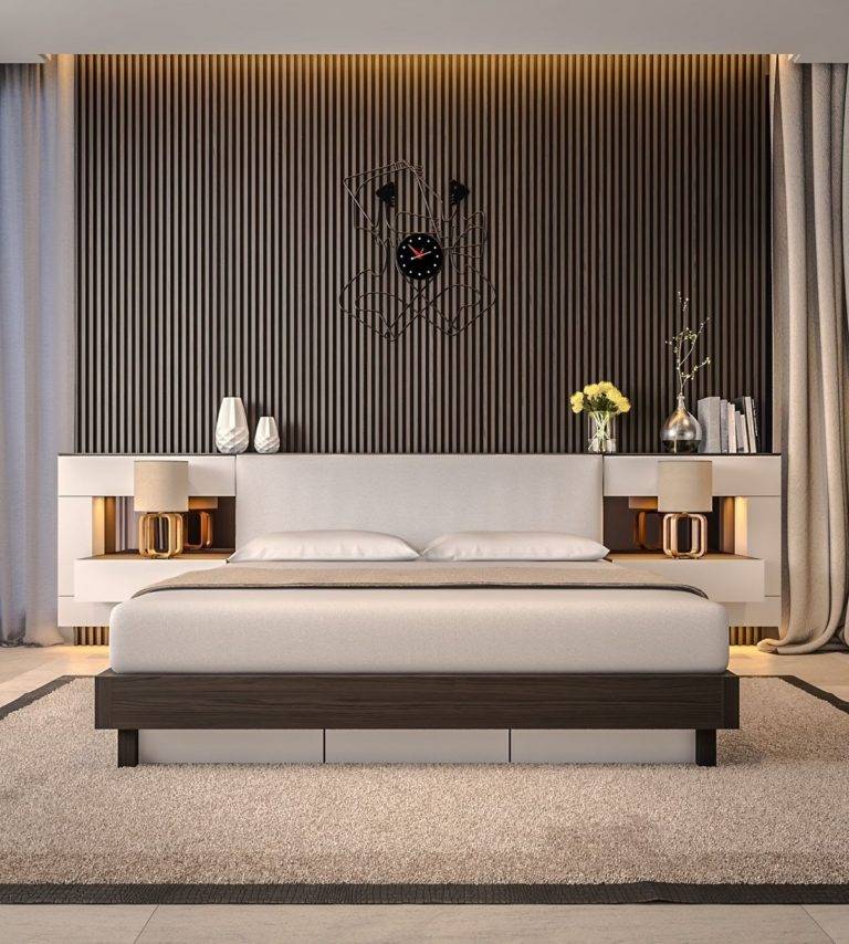 Wooden Slat Wall Ideas For Your Bedroom | Decoist