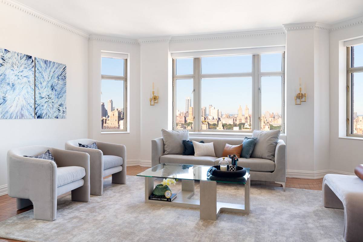 New York city views from the living space add value to the setting