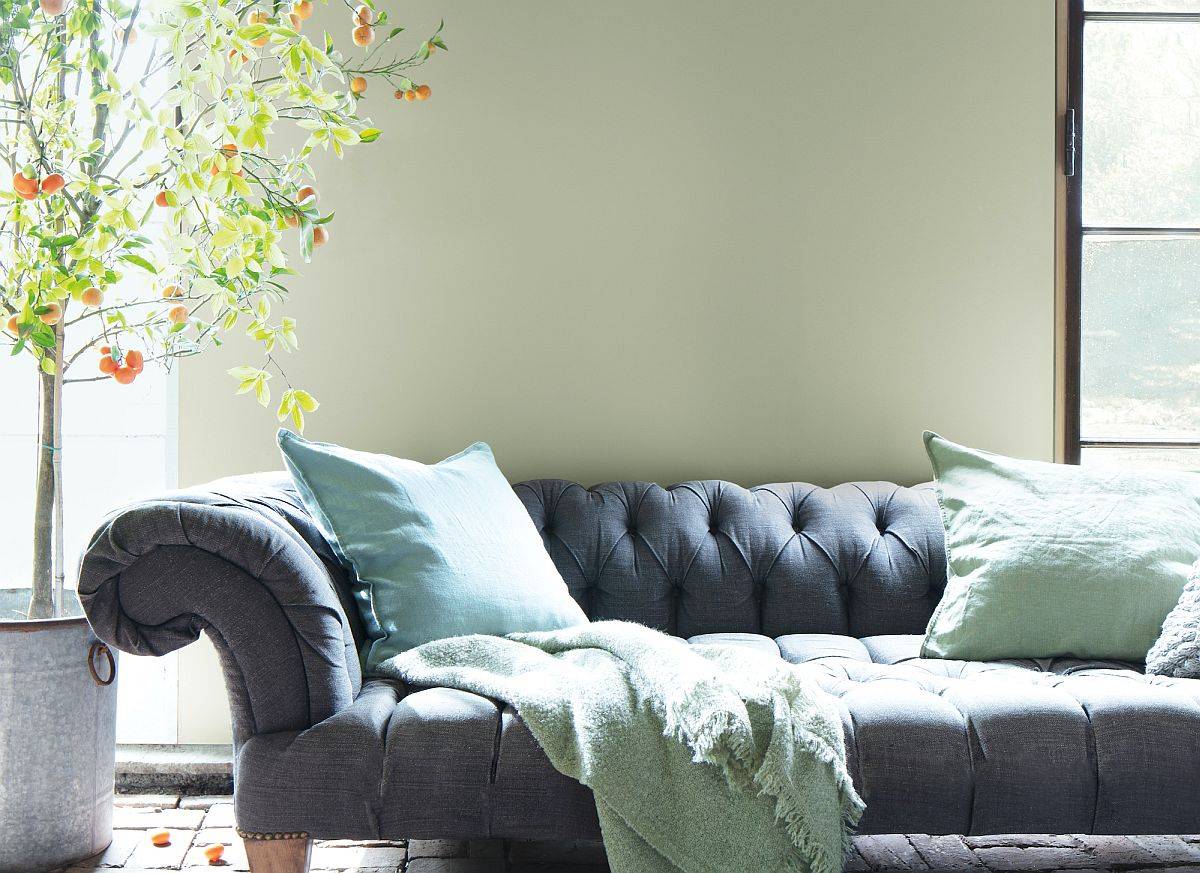 Find space for October Mist in your relaxing modren living room