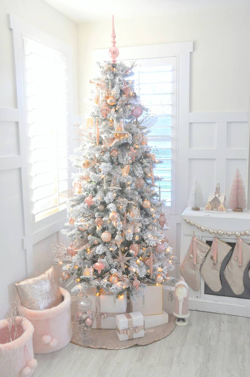 Magical Christmas tree with stunning blush tone (from Kara's Party Ideas)