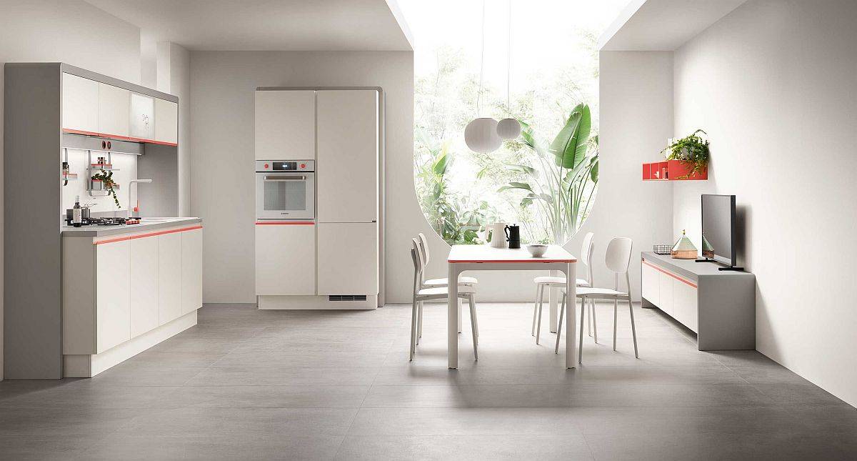 Contemporary Dandy Plus kitchen from Scavolini is a modern reinterpretation of classic Dandy