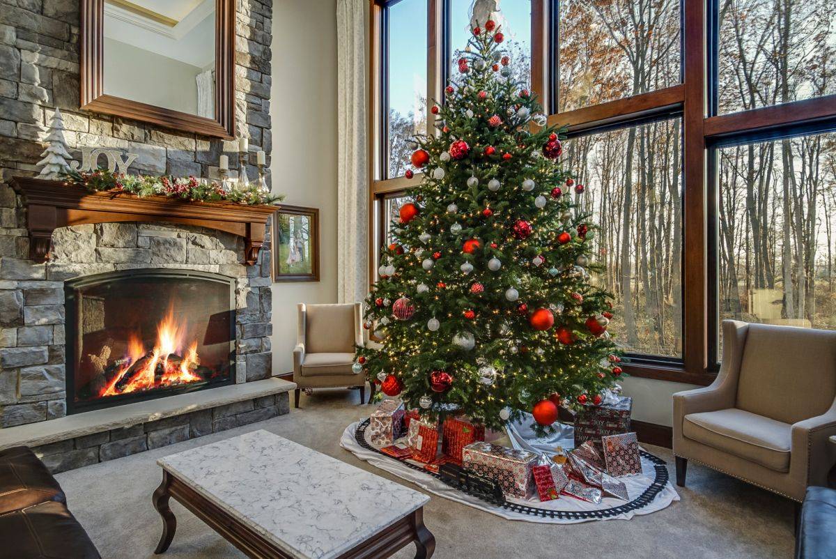 Keep the Christmas tree awya from the fireplace for majority of the month!