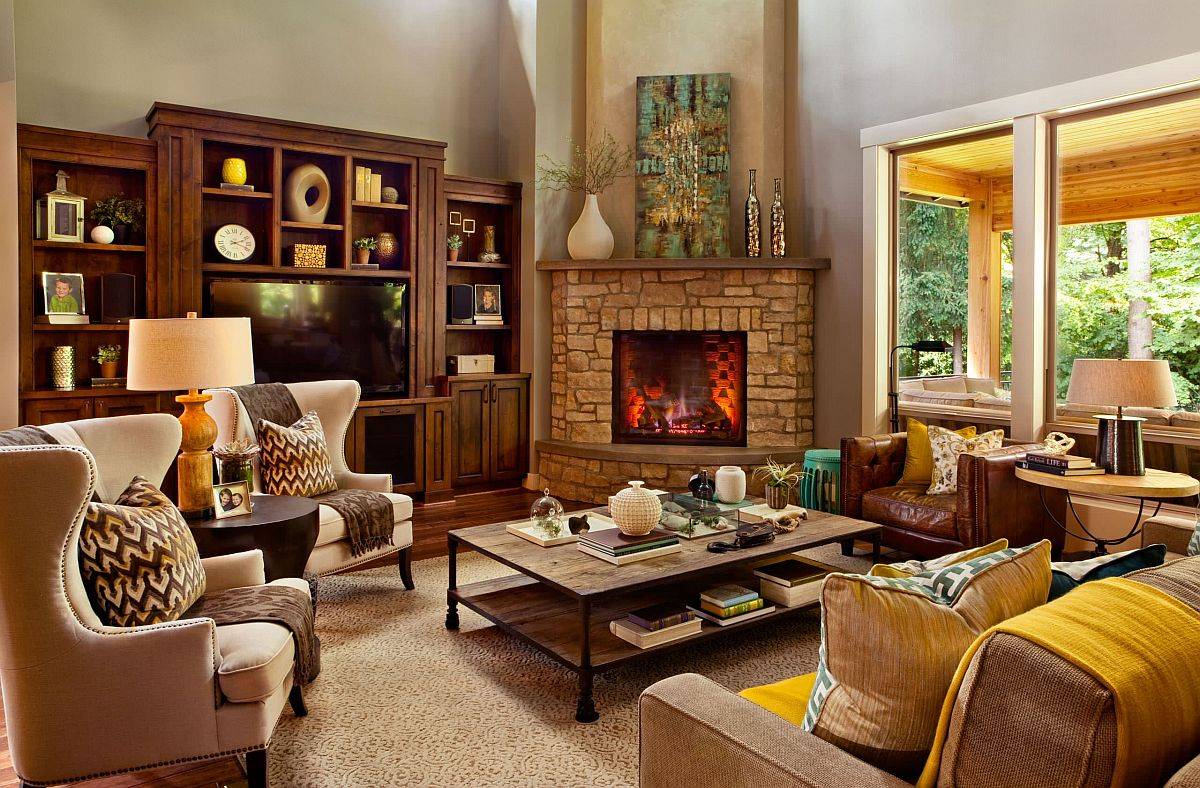 Make the fireplace the focal point of the living room this Holiday Season