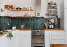 Small-Paris-kitchen-with-eclectic-style-green-backsplash-and-wooden-countertops-95920-217x155