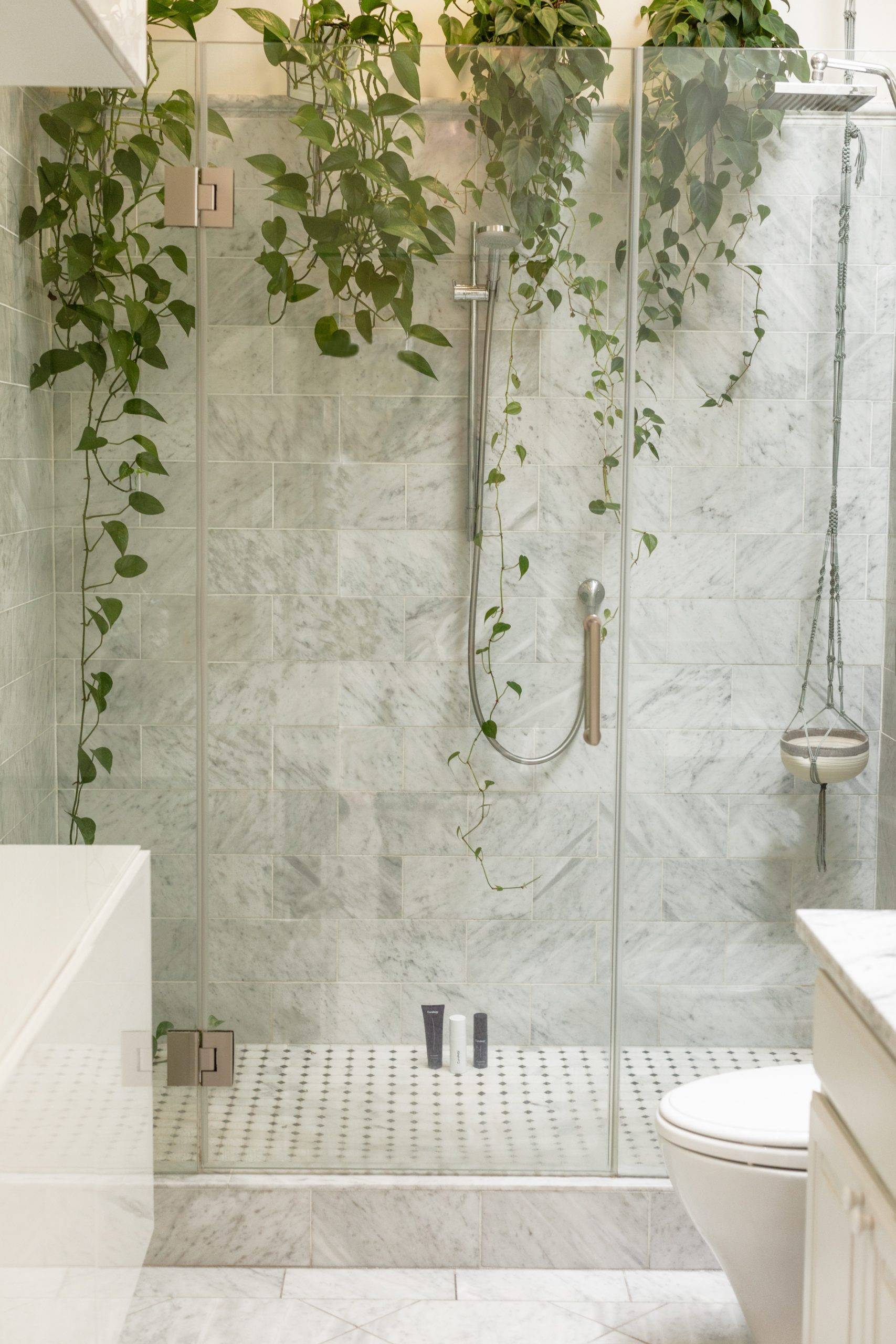 Vine in the shower for a whimsical touch (from Unsplash)