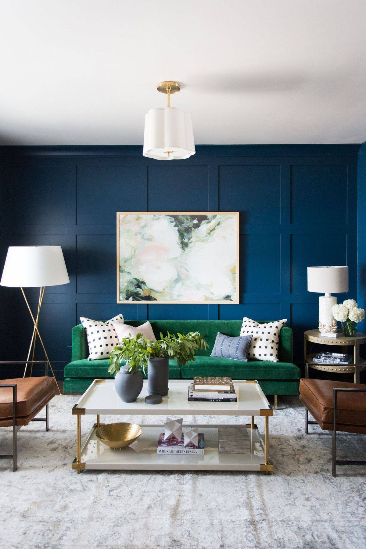 Stunning teal board and batten wall as an accent (from Studio McGee)