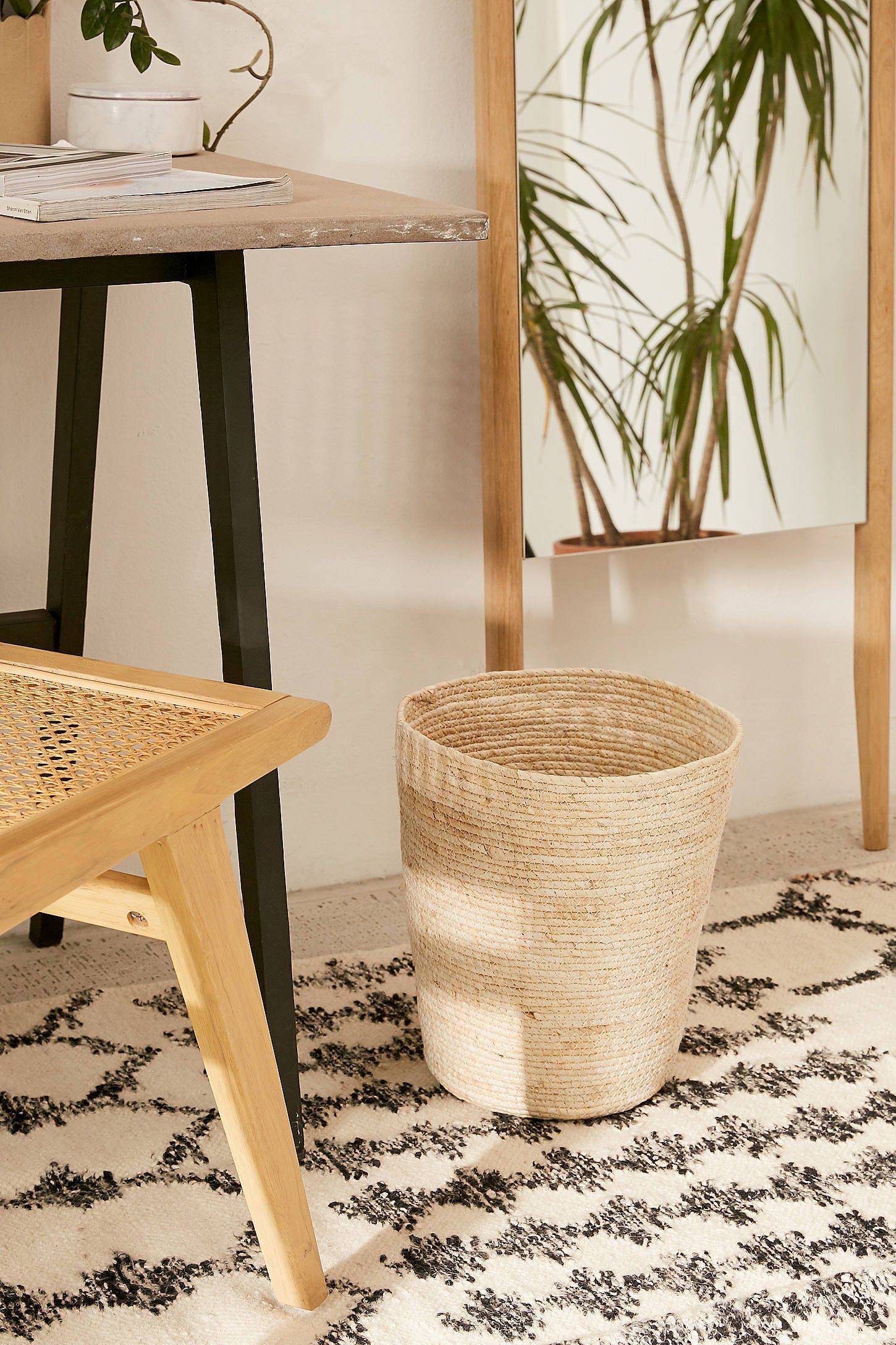 Lydia Woven Trash Can from Urban Outfitters