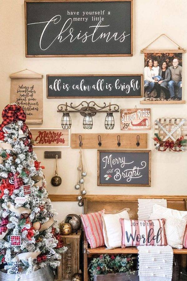 21 Last-Minute Christmas Entryway Decorating Ideas to Wow Your Guests ...