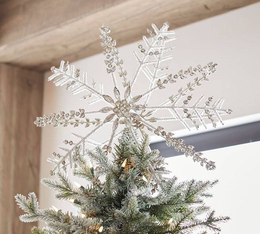 Lovely Jeweled Snowflake Tree Topper