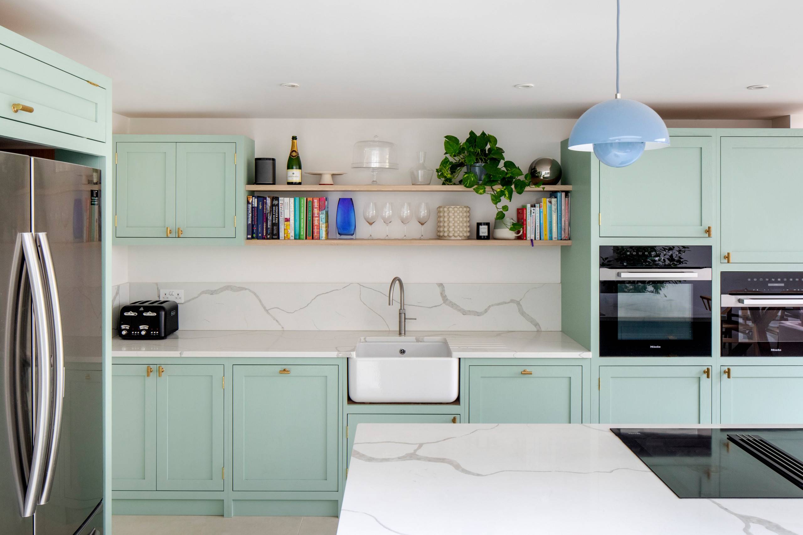 Pistachio green will be a popular trend in 2022 (from Houzz)