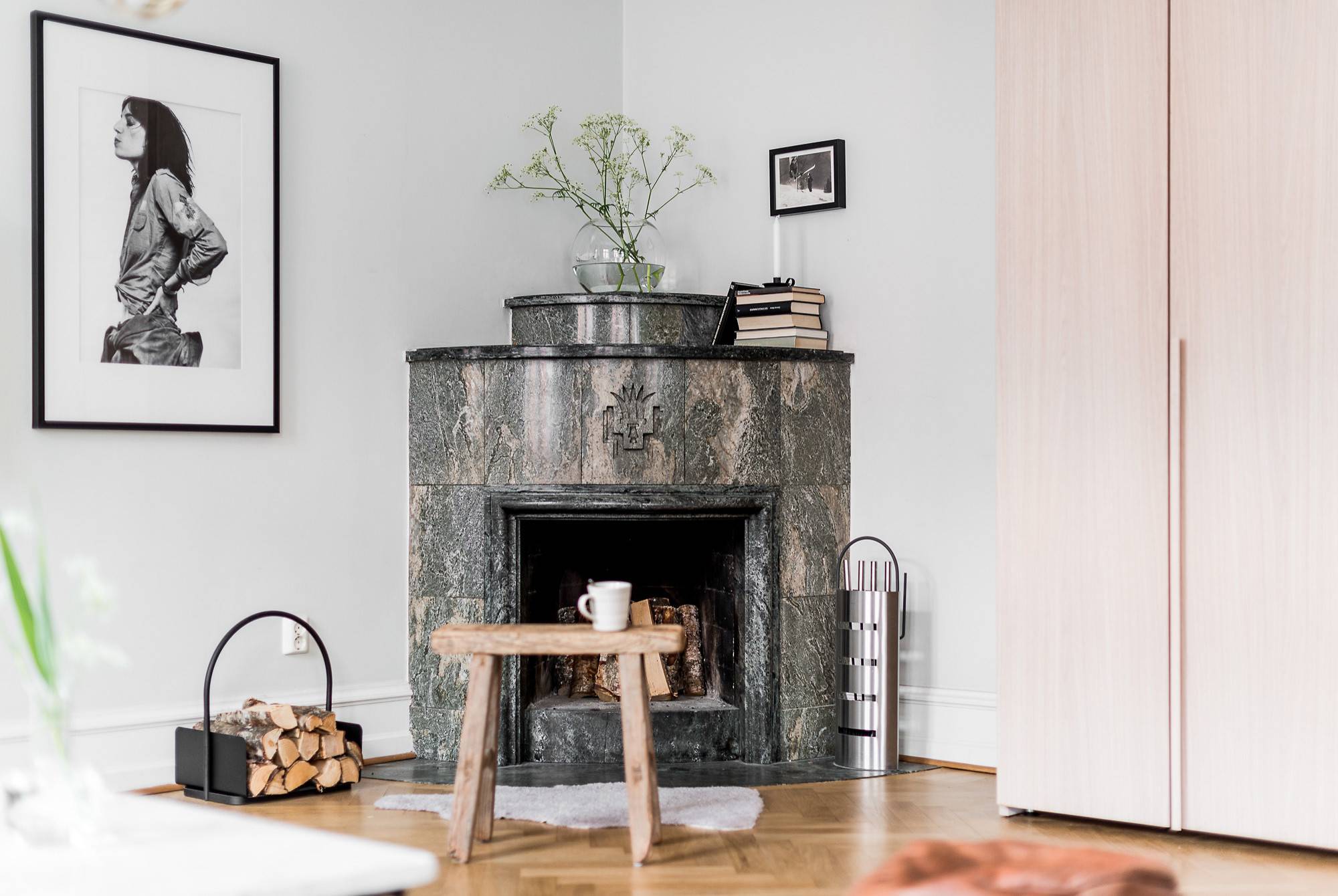 Cozy fireplace for homey feel (from Houzz)
