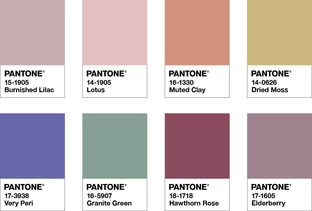 Color palette from Pantone.