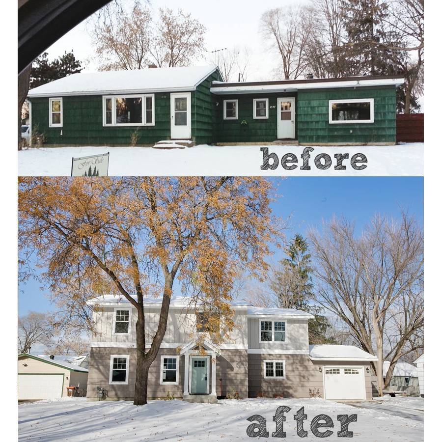 Stunning before and after of a flipped house (from Medium)