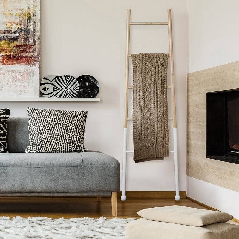 A hygge blanket ladder from Wayfair