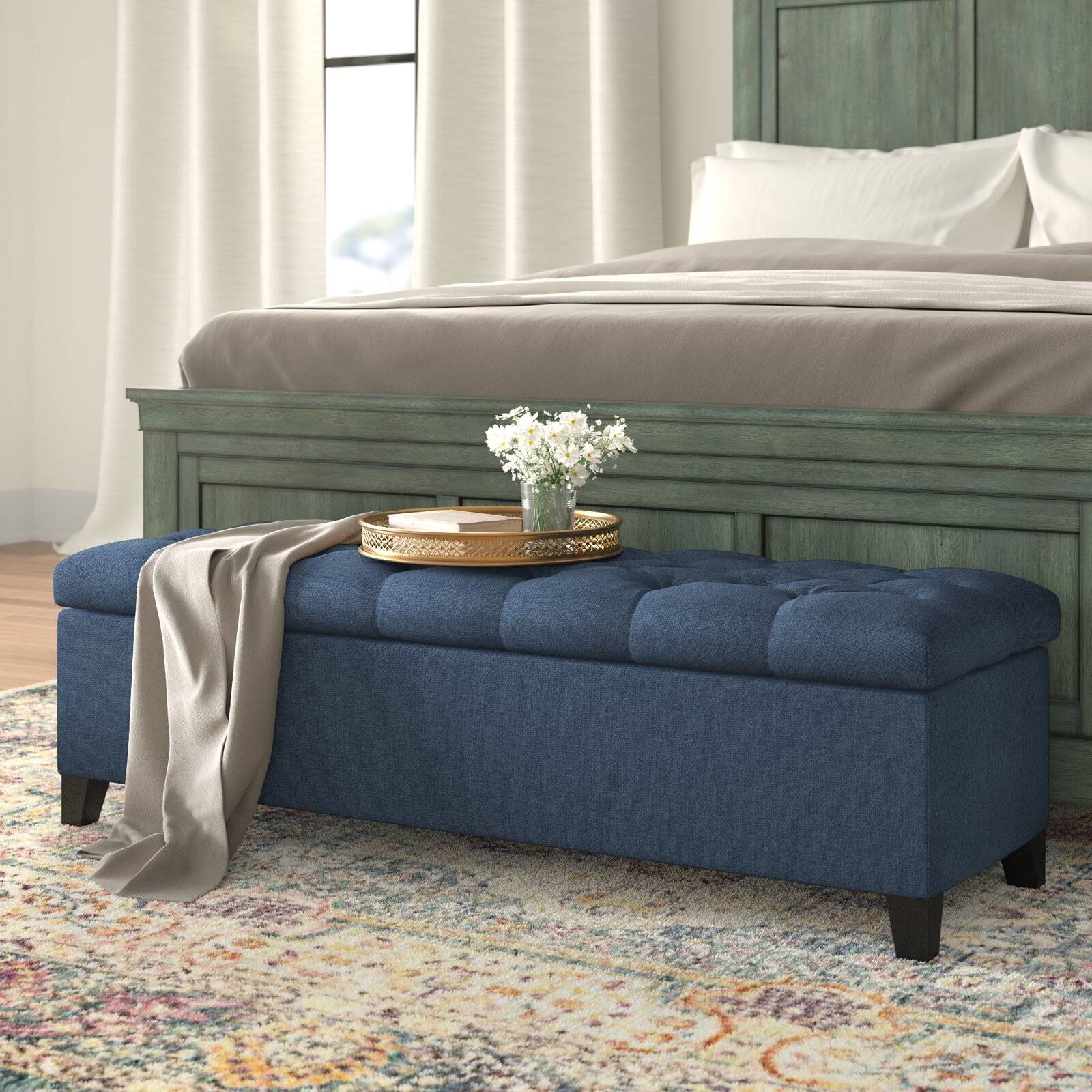 Sleek bench with hidden storage compartment (from Wayfair)