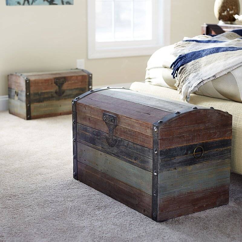 Vintage trunk that doubles as storage (from Wayfair)