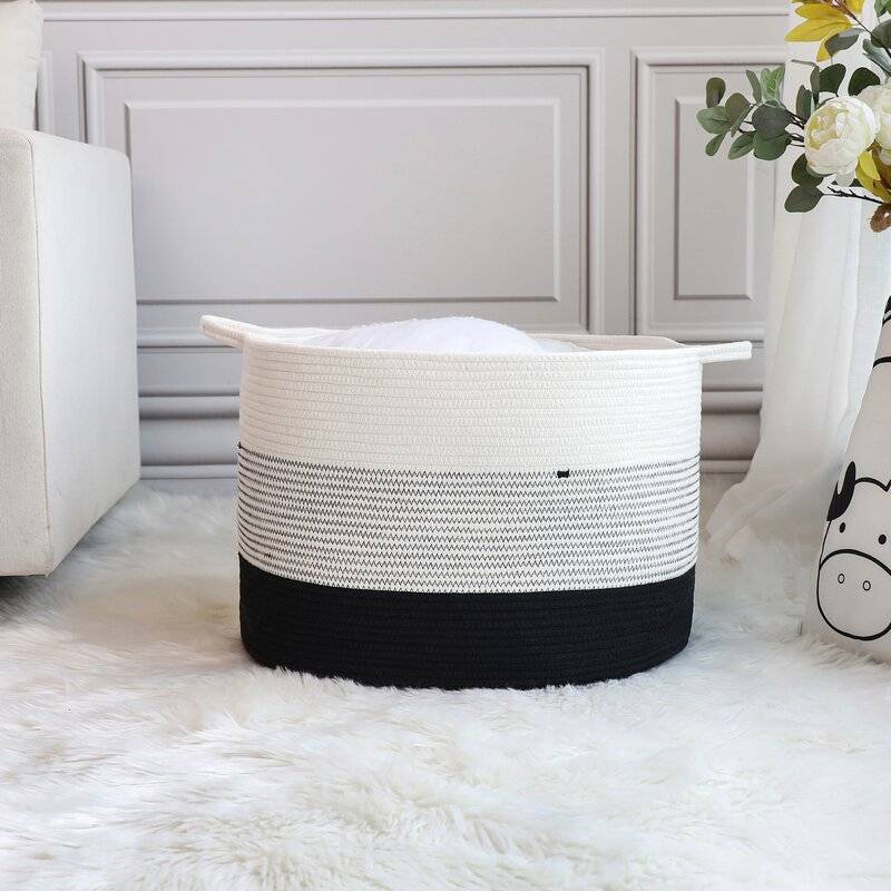 Oversized basket that will add style to the bedroom (from Wayfair)