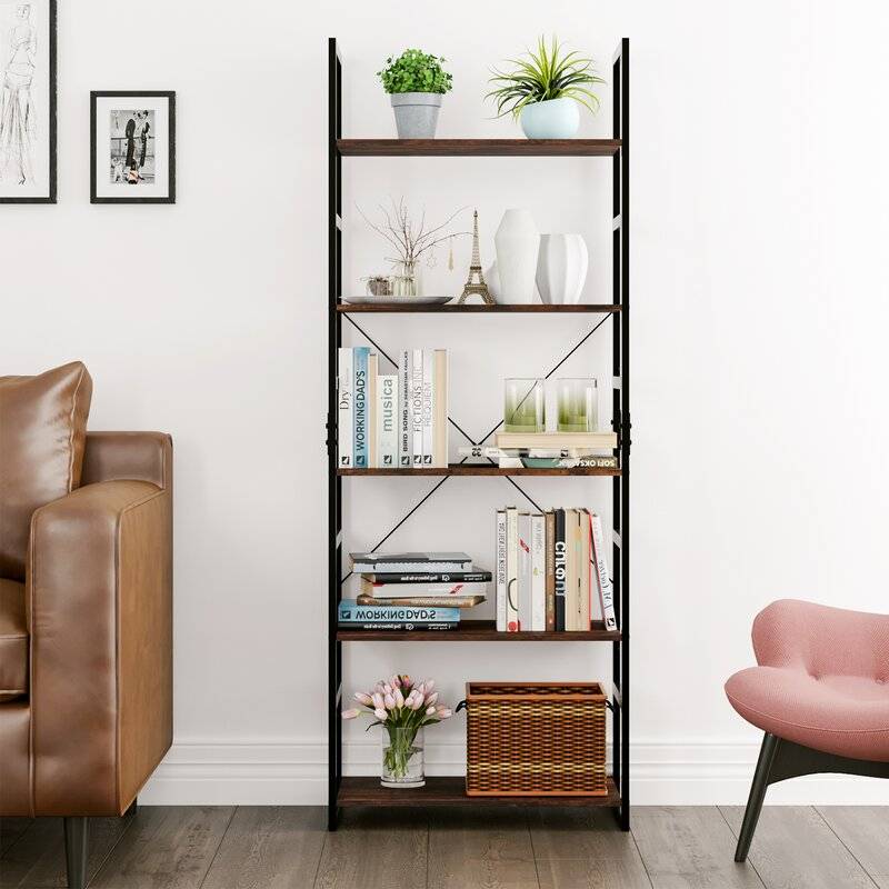 Steel bookcase from Wayfair