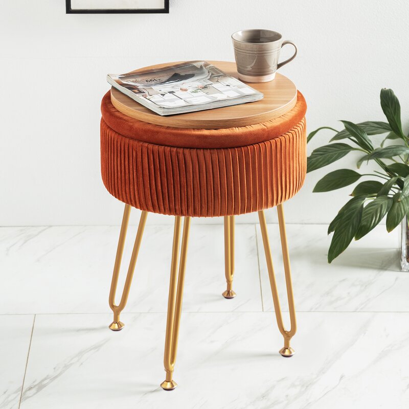 Modern ottoman with storage from Wayfair