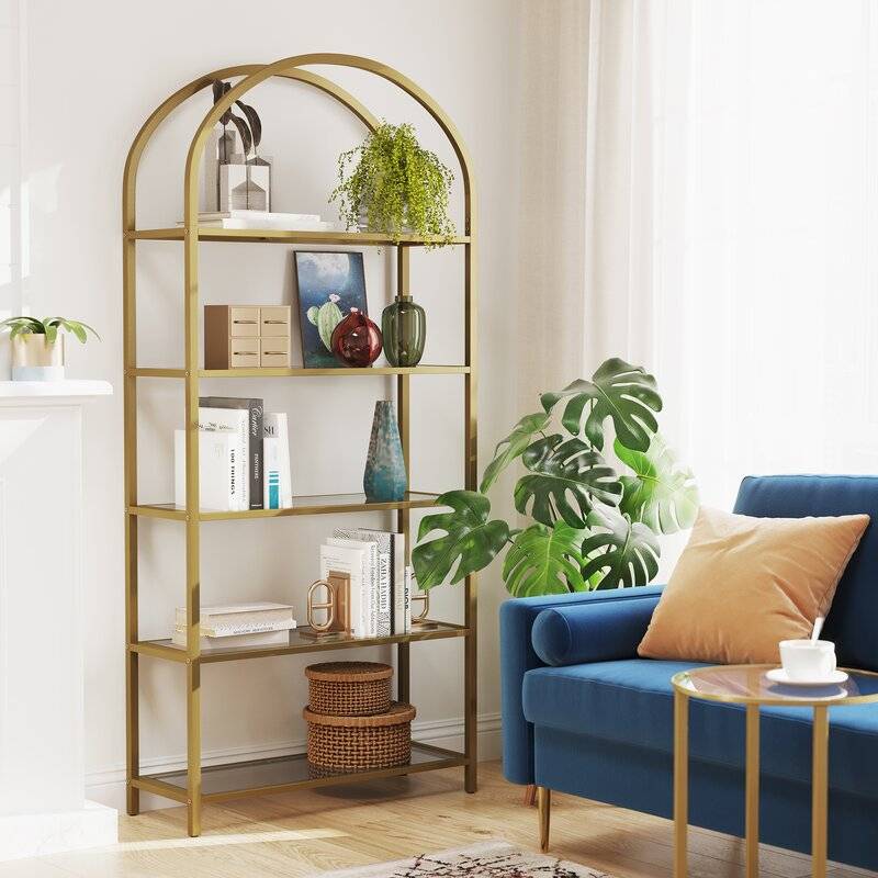 Chic steel bookcase from Wayfair
