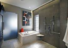 Polished-modern-bathroom-with-sliding-frosted-glass-door-and-glass-block-window-51228-217x155