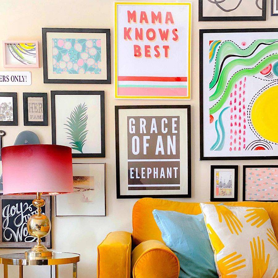 Create a rental-friendly gallery wall suing 3M and washi tape