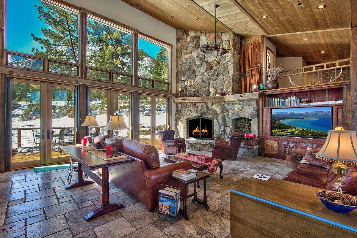 15 Picture-Perfect Backdrops for Rustic Living Rooms: Wood, Stone and Glass