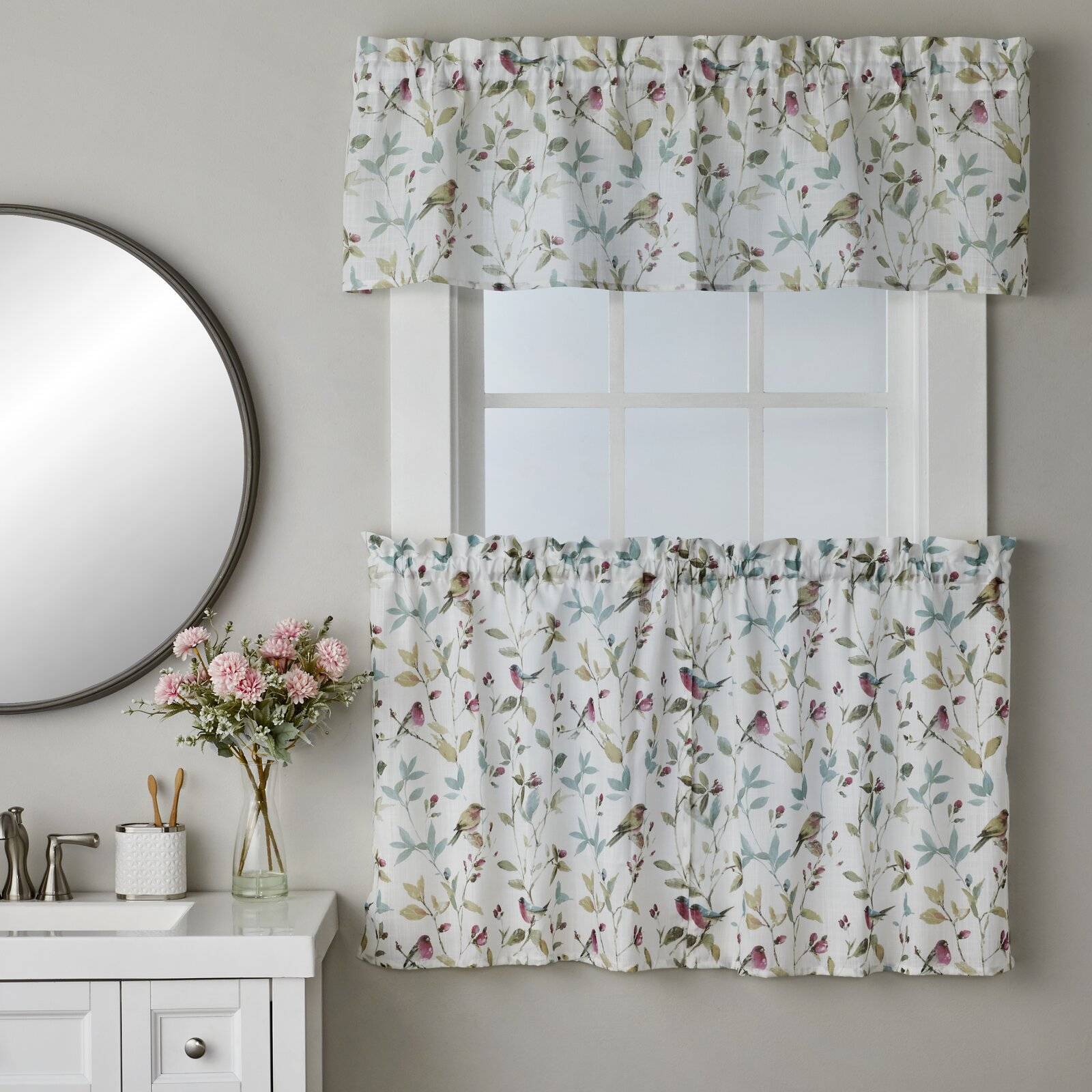 Floral curtains to add a touch of visual interest (from Wayfair)