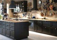 Timeless-kitchen-with-brick-walls-and-black-wood-cabinets-along-with-wooden-countertops-82921-217x155