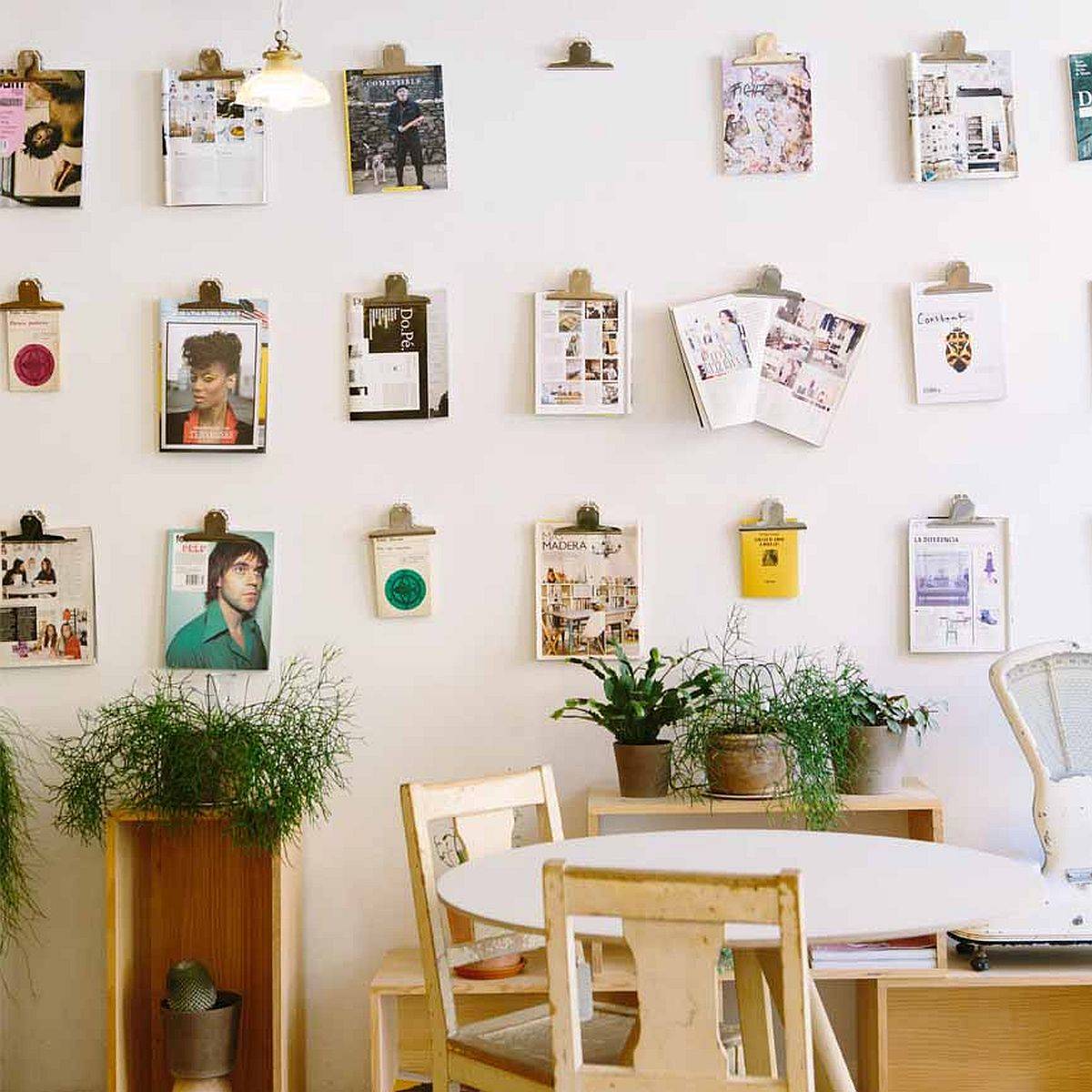 Using clipboards to create a cool and unique gallery wall