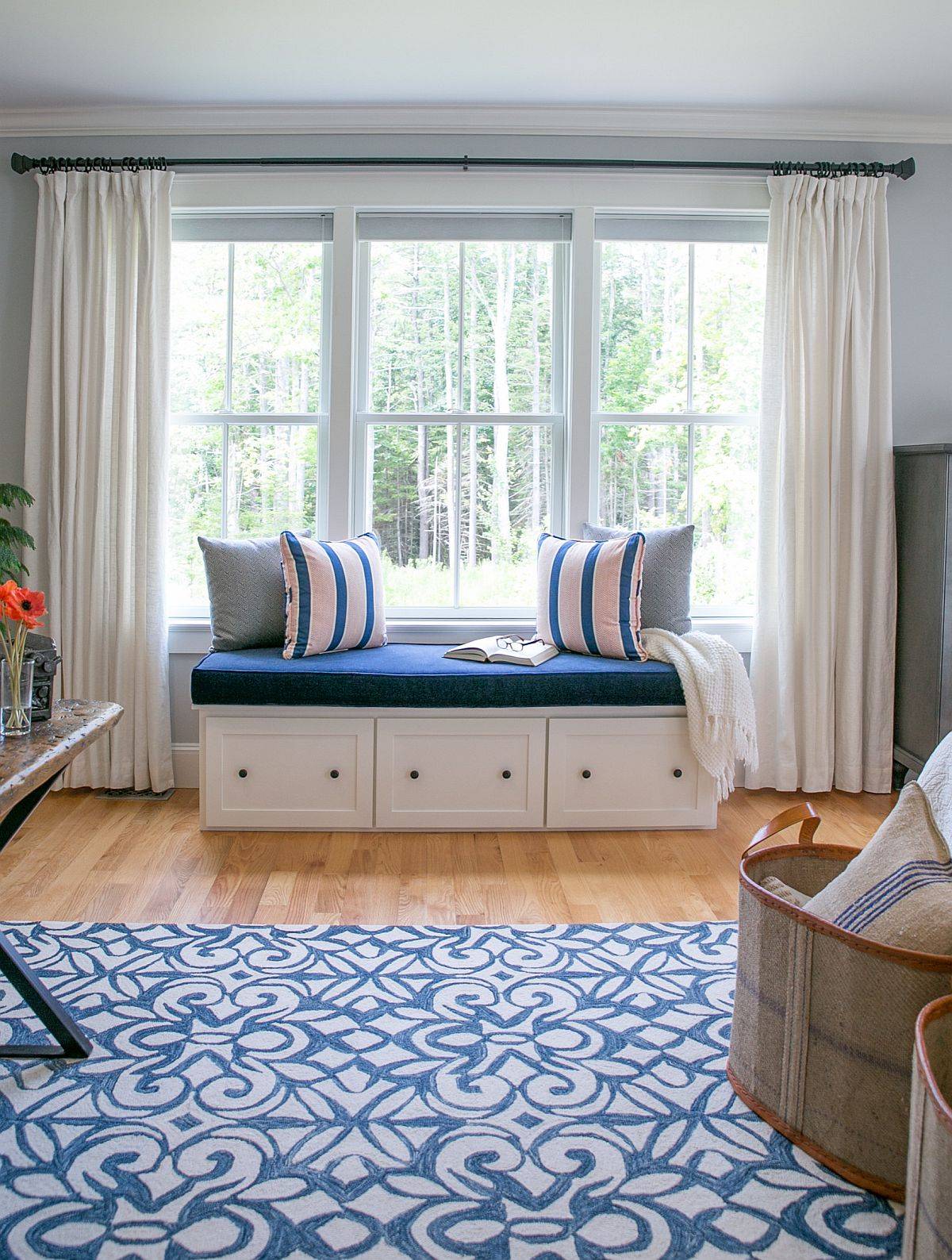 Your custom bedroom window seat need not span the entire length of the window every time!