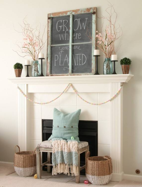 Charming mantel decor (from House by Hoff)