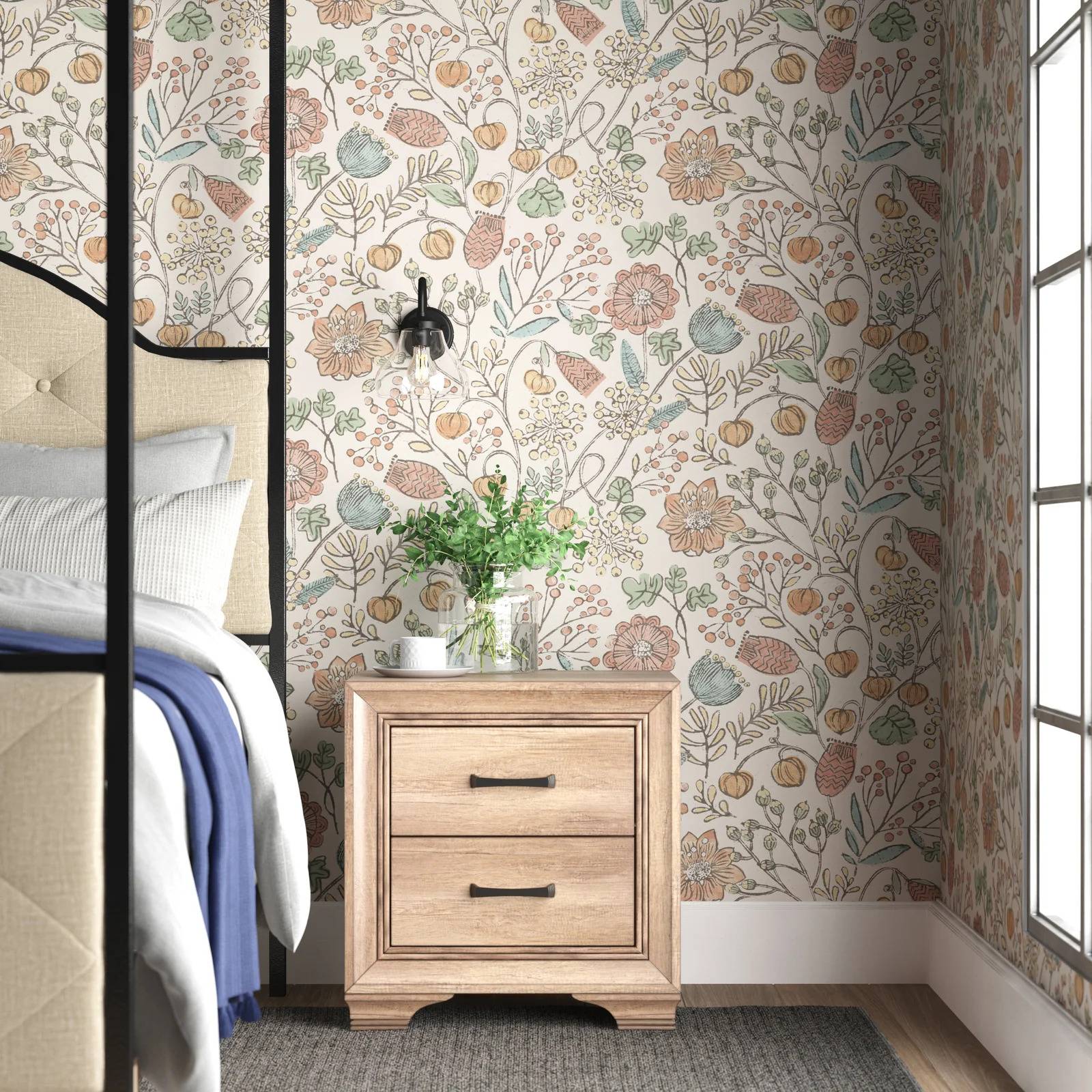 How To Choose Colors To Match Your Bold Wallpaper